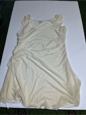 VENUS Ivory Sheer Mesh Tank Top